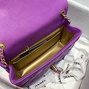 Chanel Flap Bag 20CM Purple - 6