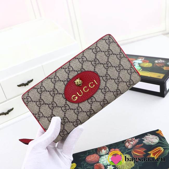 Gucci Vintage GG Supreme zip around wallet - 1