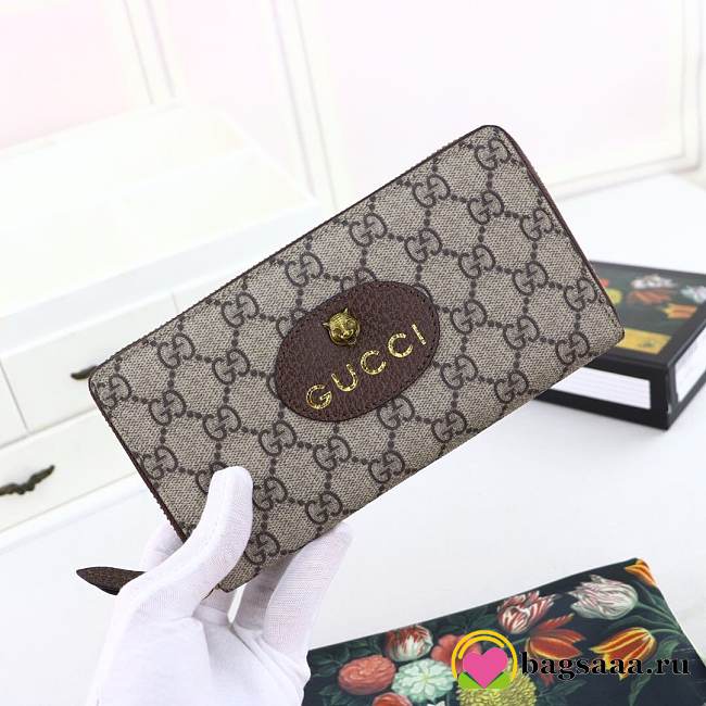 Gucci Vintage GG Supreme zip around wallet 473953 - 1