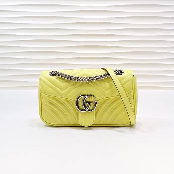 Gucci Marmont matelassé shoulder bag 26cm yellow