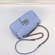 Gucci Marmont matelassé shoulder bag 26cm blue - 4
