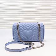 Gucci Marmont matelassé shoulder bag 26cm blue - 3