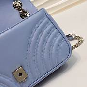 Gucci Marmont matelassé shoulder bag 26cm blue - 5