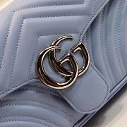 Gucci Marmont matelassé shoulder bag 26cm blue - 6