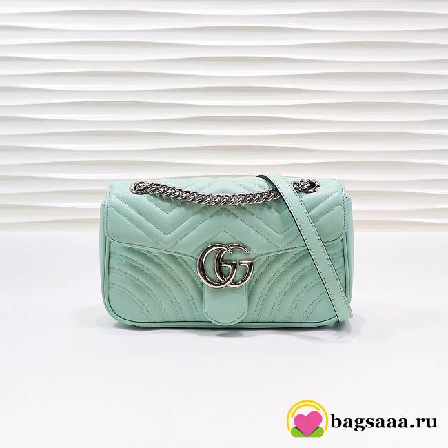 Gucci Marmont matelassé shoulder bag 26cm Green - 1