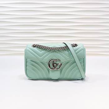 Gucci Marmont matelassé shoulder bag 26cm Green