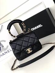 Chanel Small Flap Bag Lambskin Black 20cm - 1