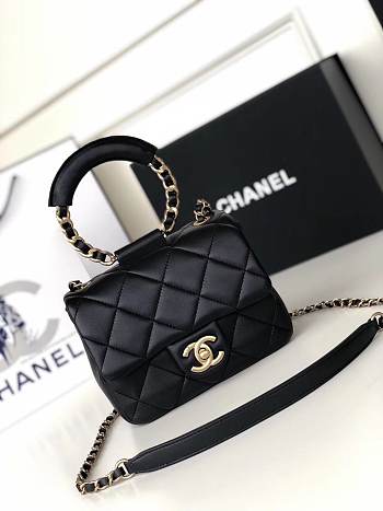 Chanel Small Flap Bag Lambskin Black 20cm
