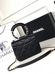Chanel Small Flap Bag Lambskin Black 20cm - 5