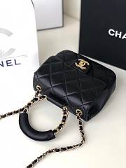 Chanel Small Flap Bag Lambskin Black 20cm - 3