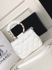Chanel Small Flap Bag Lambskin White 20cm - 6