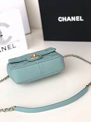Chanel Small Flap Bag Lambskin Blue 20cm - 6