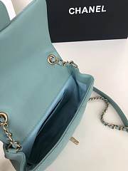 Chanel Small Flap Bag Lambskin Blue 20cm - 3