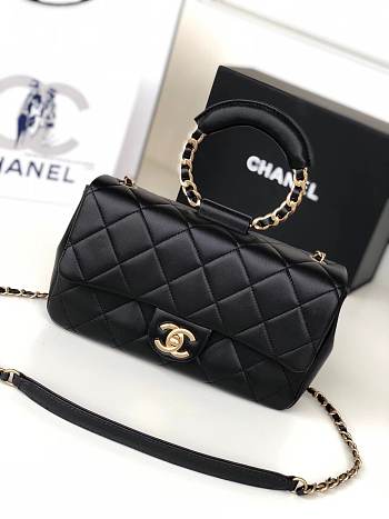 Chanel Flap Bag Lambskin Black 24cm