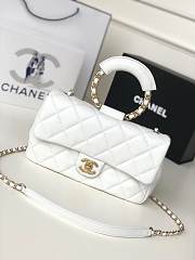Chanel Flap Bag Lambskin White 24cm - 1