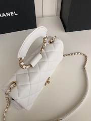 Chanel Flap Bag Lambskin White 24cm - 6