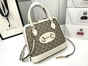 Gucci 1955 Horsebit Top handle bag White - 3