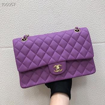 Chanel Caviar Flap bag 25cm Purple