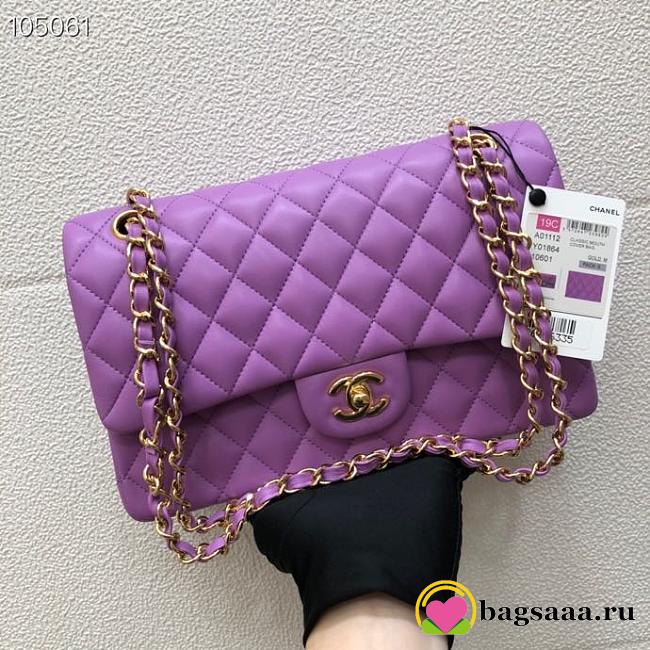 Chanel Lambskin Flap bag 25cm Purple - 1