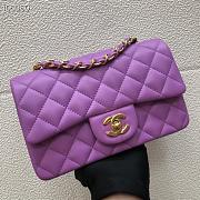 Chanel Lambskin Flap bag 20cm Purple - 1