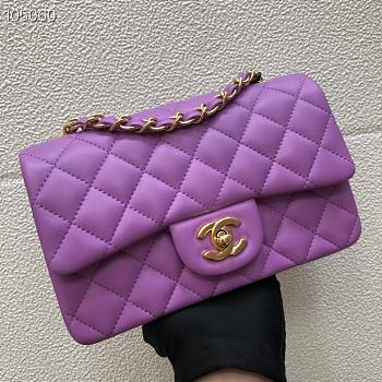 Chanel Lambskin Flap bag 20cm Purple