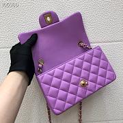 Chanel Lambskin Flap bag 20cm Purple - 3