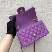 Chanel Caviar Flap bag 20cm Purple - 3