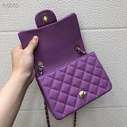 Chanel Caviar Flap bag 17cm Purple - 3