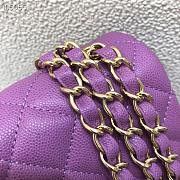 Chanel Caviar Flap bag 17cm Purple - 4