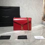 YSL Saint Laurent Cassandra Clasp Bag Red - 1