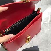 YSL Saint Laurent Cassandra Clasp Bag Red - 4