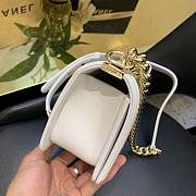 Chanel V Boy Bag 20cm White - 3