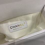 Chanel V Boy Bag 20cm White - 6