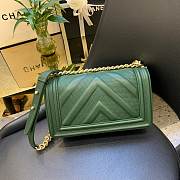 Chanel V Boy Bag 25cm Green - 6