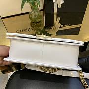 Chanel V Boy Bag 25cm White - 4