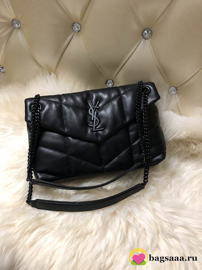 YSL Puffer Handbag 29cm Black - 1
