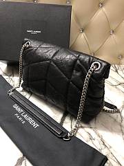 YSL Puffer Handbag 29cm Black Sliver Hardware - 5