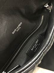 YSL Puffer Handbag 29cm Black Sliver Hardware - 4