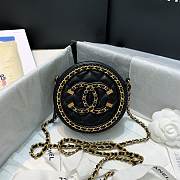 Chanel Round Chain Bag 12cm Black - 1