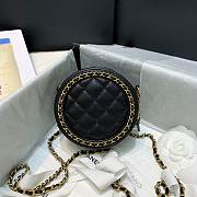 Chanel Round Chain Bag 12cm Black - 5