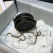 Chanel Round Chain Bag 12cm Black - 3