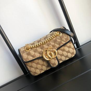 Gucci Marmont Matelasse Mini Bag 22cm Black