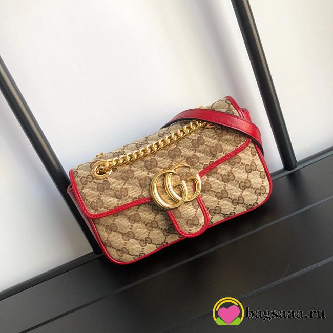 Gucci Marmont Matelasse Mini Bag 22cm Red - 1