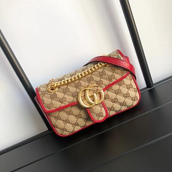 Gucci Marmont Matelasse Mini Bag 22cm Red