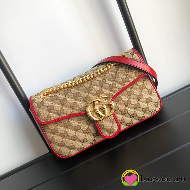 Gucci Marmont Matelasse Mini Bag 26cm Red - 1
