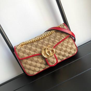 Gucci Marmont Matelasse Mini Bag 26cm Red
