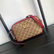 Gucci Red GG Marmont Mini Bag 18cm - 1