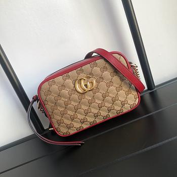 Gucci Red GG Marmont Mini Bag 18cm
