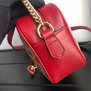Gucci Red GG Marmont Mini Bag 18cm - 3