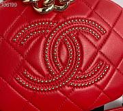 Chanel Camera Case Lambskin Bag Red - 6